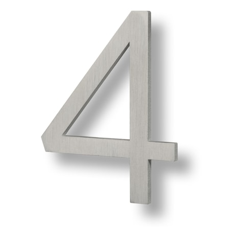 Sure-Loc Hardware Sure-Loc Hardware Floating House Number, 6, No. 4, Brushed Aluminum HNF6-4 BA
